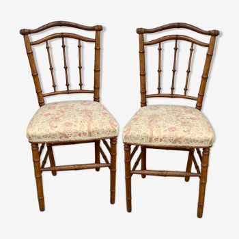 Pair of bamboo chairs