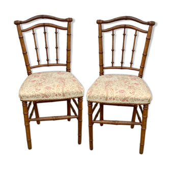Pair of bamboo chairs