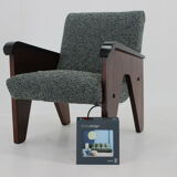 1960s oak armchair, Czechoslovakia