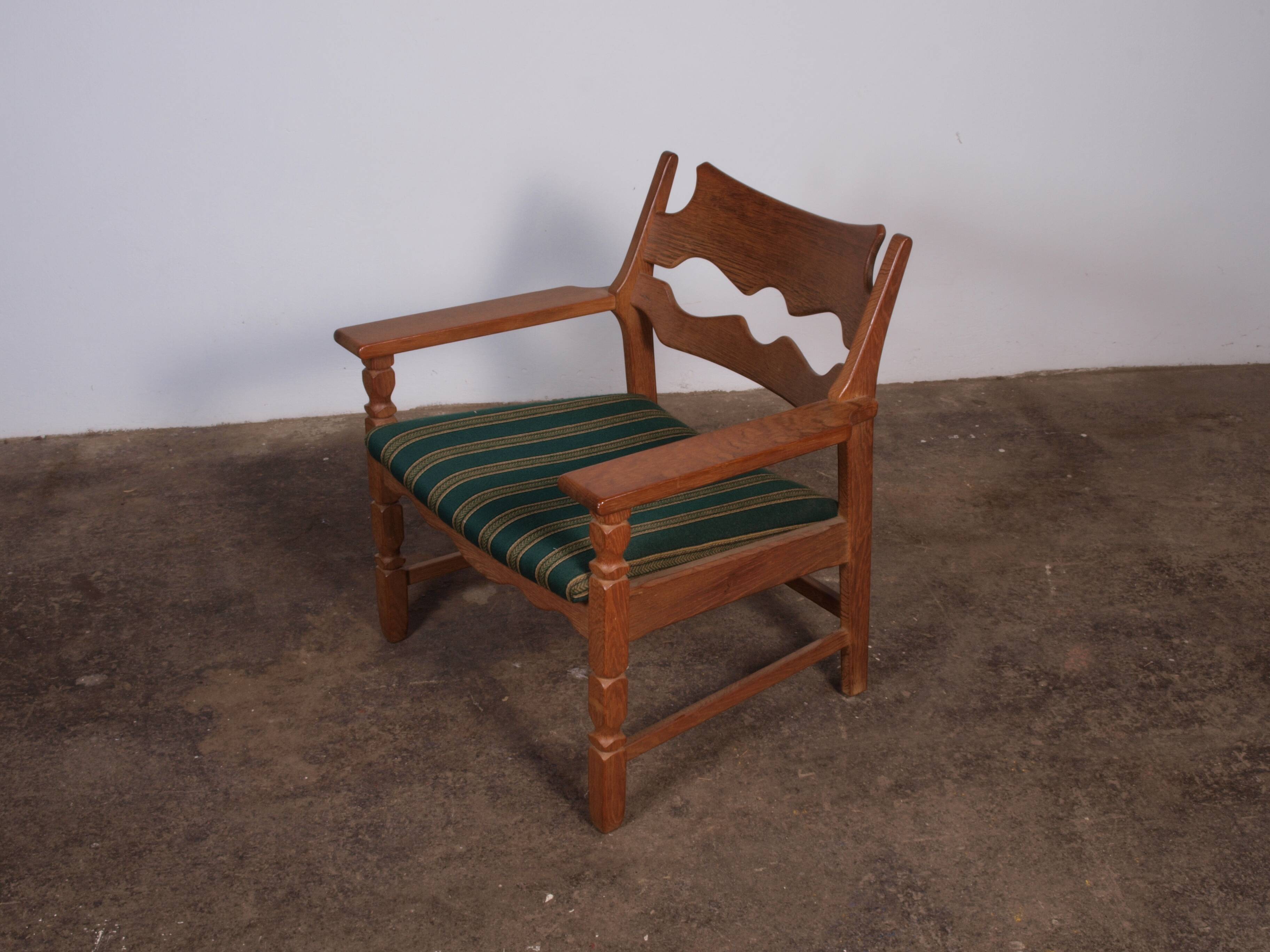 Razorblade Danish Brutalist Lounge Chair Henning Kjærnulf, 1960s Danish