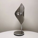 Table lamp, stainless steel and chrome metal, Reggiani, 1970