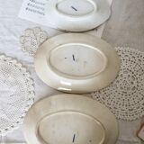 3 oval serving dishes - Dresden porcelain - Floral pattern