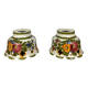 Pair of hand-painted ceramic pendant lights, 1980