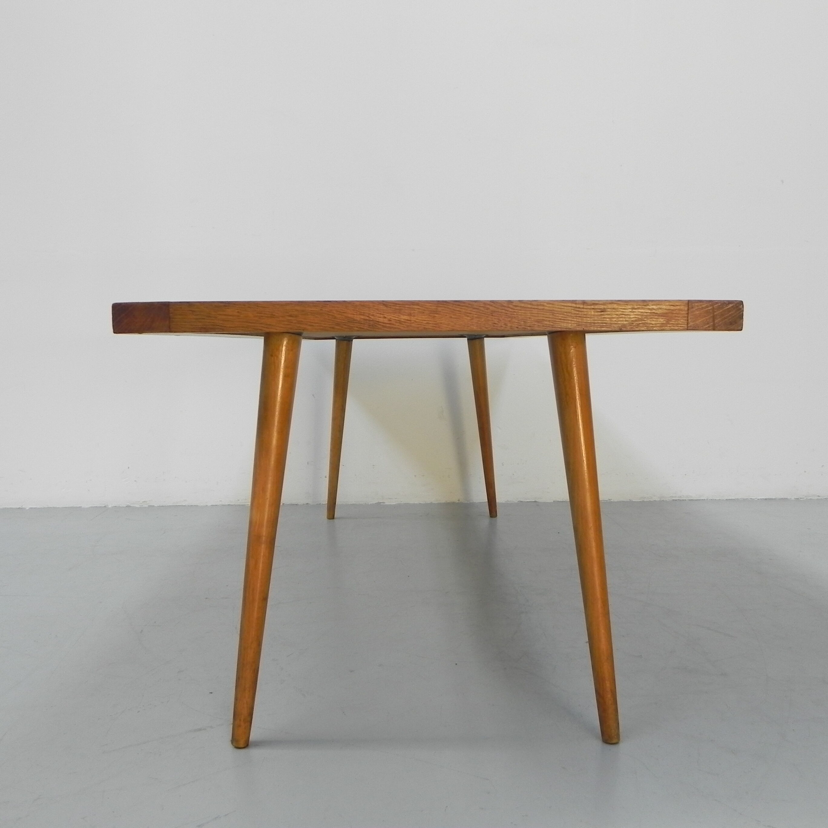 Vintage coffee table with mini tiles, tile table