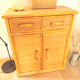 Buffet rotin vintage 