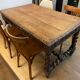 Antique solid oak dining table