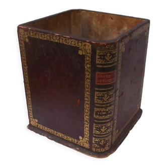 Wastepaper basket imitation antique book binding