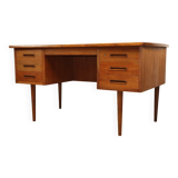 Bureau scandinave double face en teck, 1960
