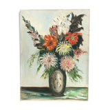 Painting bouquet dahlias