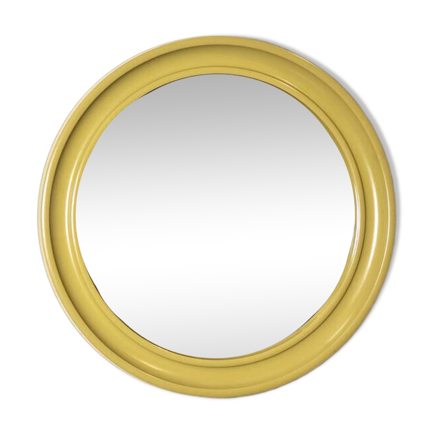 Round Italian mirror, anise green