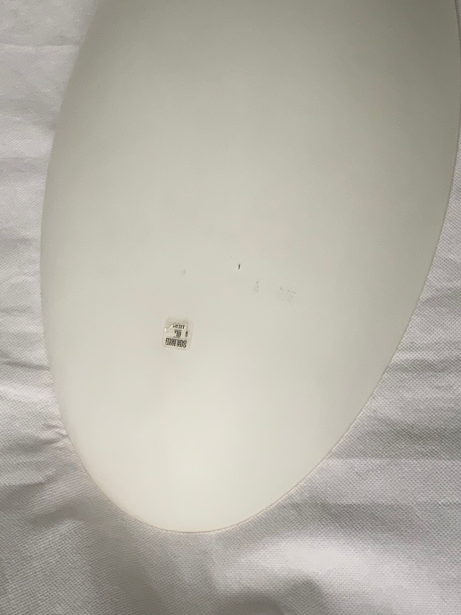 Italian wall lamp Vétri Murano Leucos in white frosted glass