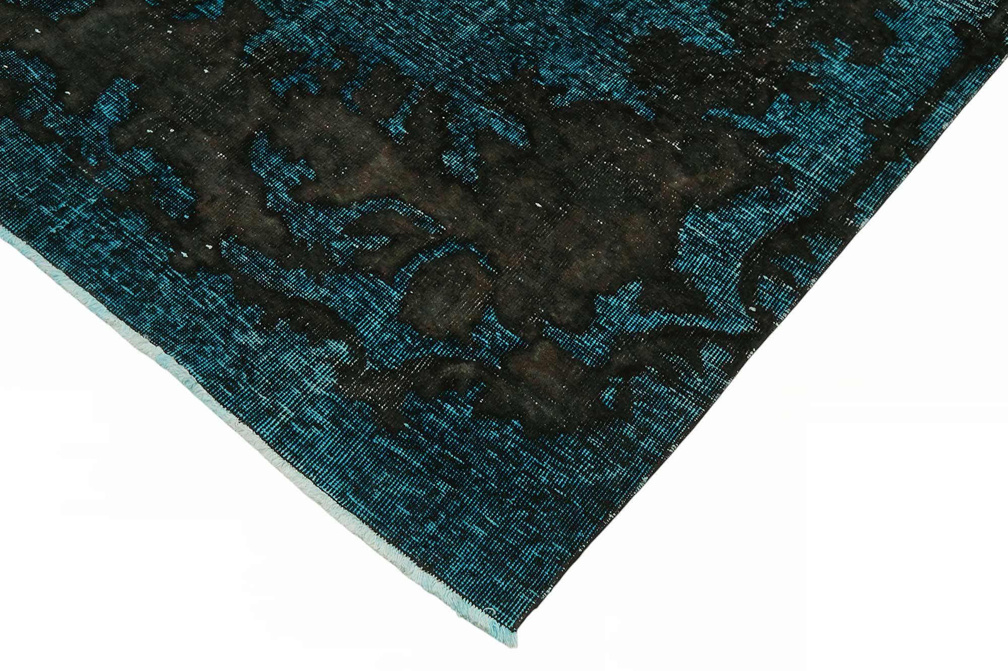 Overdyed Wool Vintage Handmade Carved Rug 169 cm x 288 cm