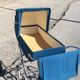Vintage Landau Aubert duck blue velvet - 70s