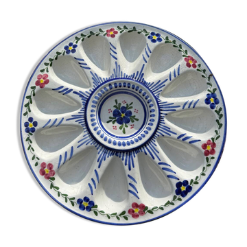 Plat à huîtres peint à la main
