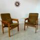Set of 2 bridge armchairs from the 70s design Bruno Rey vintage solid beech