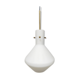 Suspension vintage moderniste suédoise verre opalin