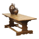 Rustic farmhouse oak refectory coffee table