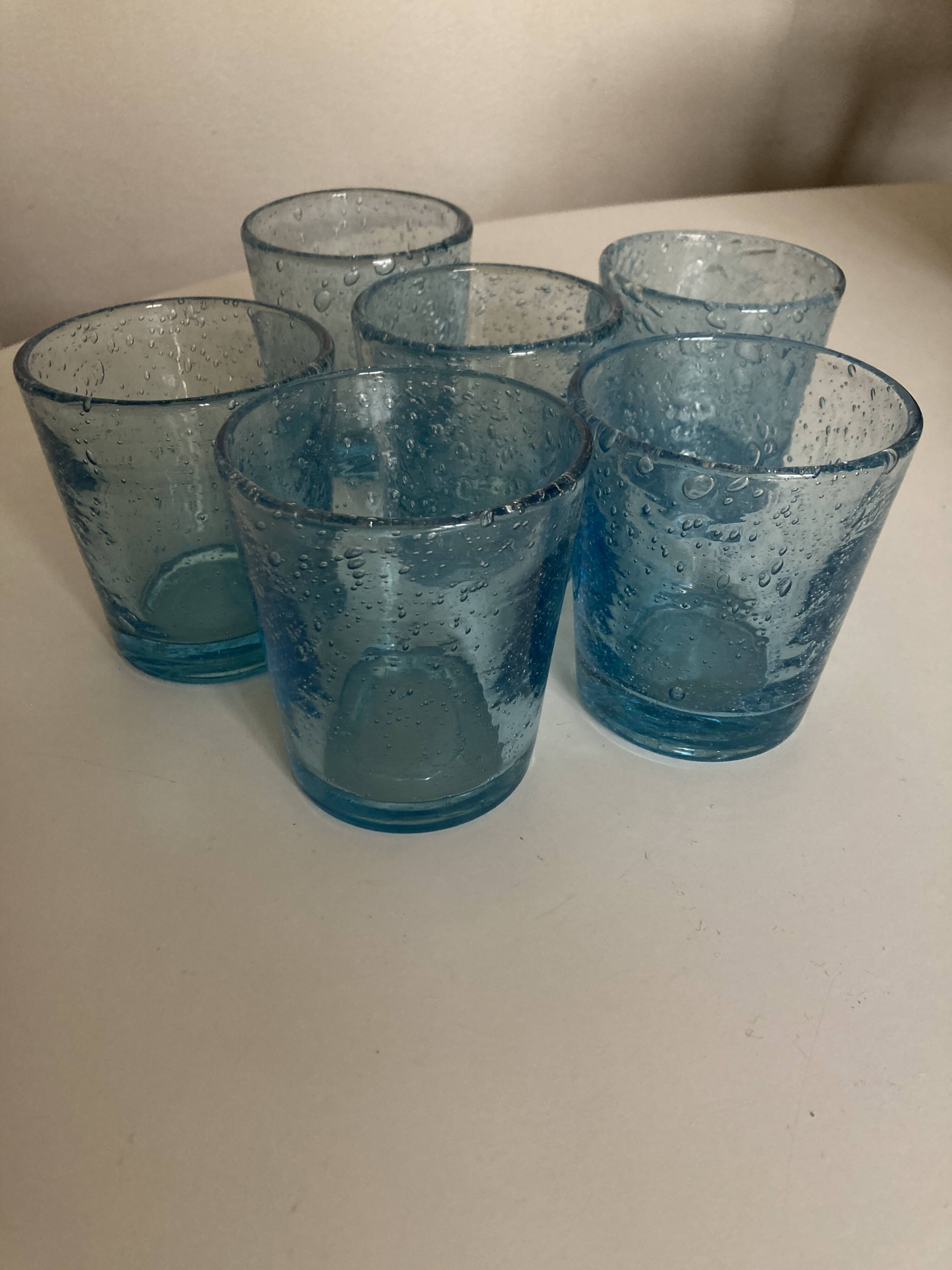 Set of 6 XXXL bubble glass cups from Biot