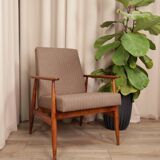 Scandinavian armchair in natural wool by H.Lis