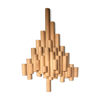 Wall wood carving