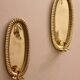 Vintage Swedish Oval Brass Wall Sconces