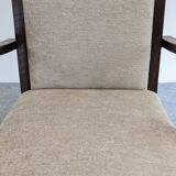 Pair of modernist mahogany bridge chairs from the 1940s/1950s