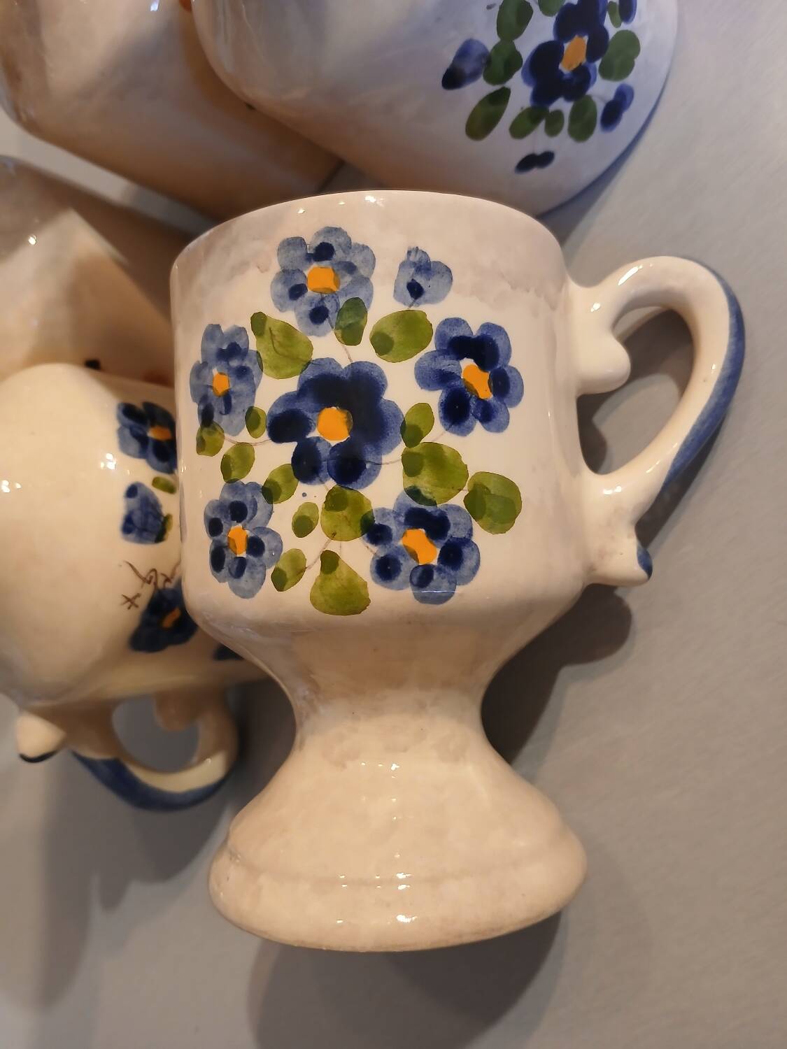 5 old ceramic mazagrans