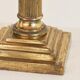 Neoclassical column table lamp in patinated brass