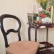Chaise Louis Philippe velour rose