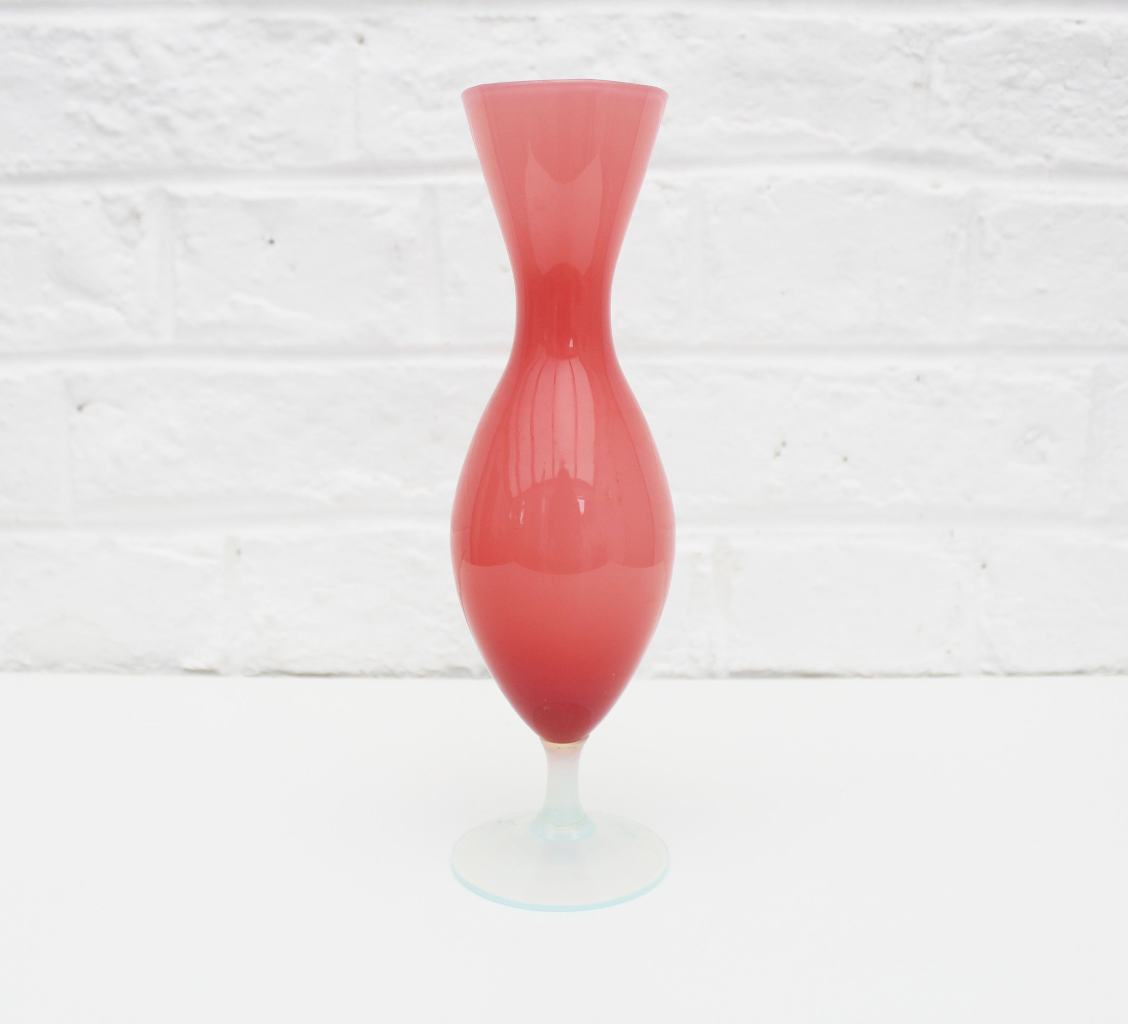 Vintage  pink opaline vase
