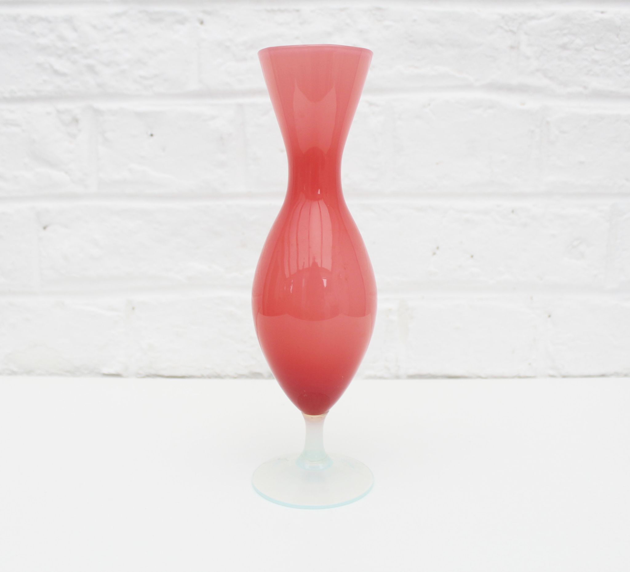 Vintage  pink opaline vase