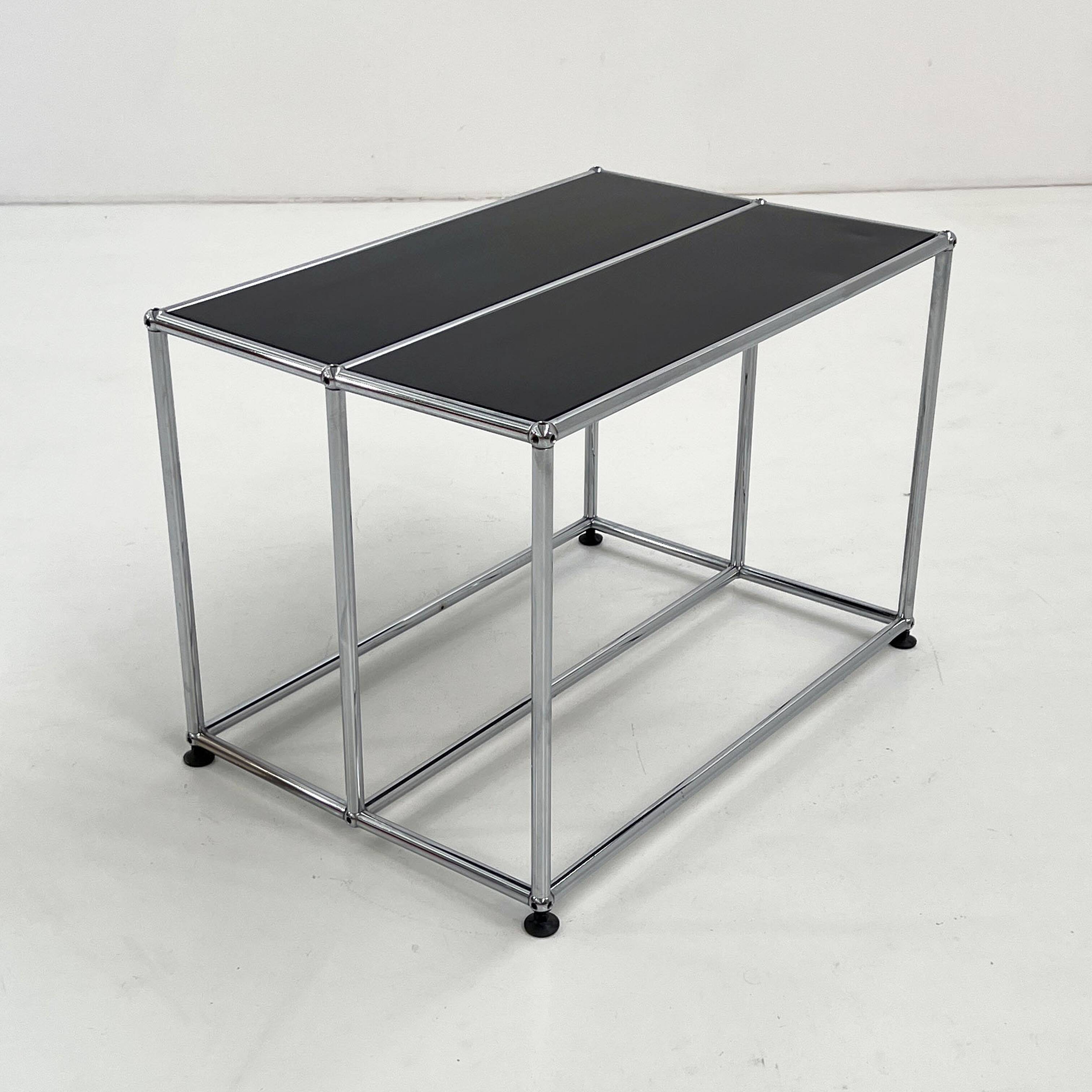Black console by Fritz Haller & Paul Schärer for USM Haller, 1980