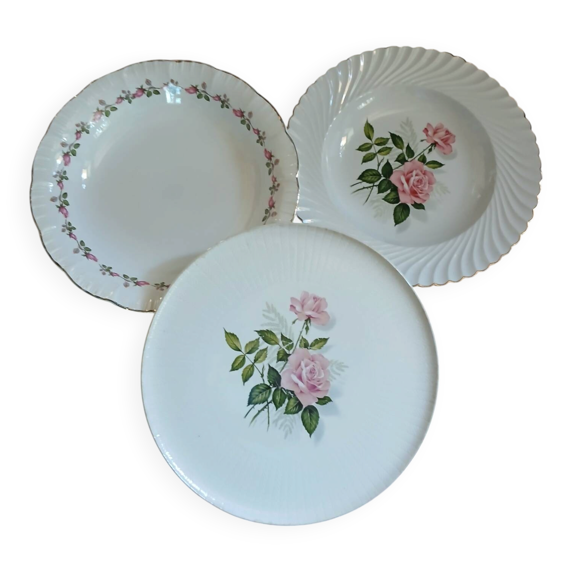 3 antique porcelain dishes
