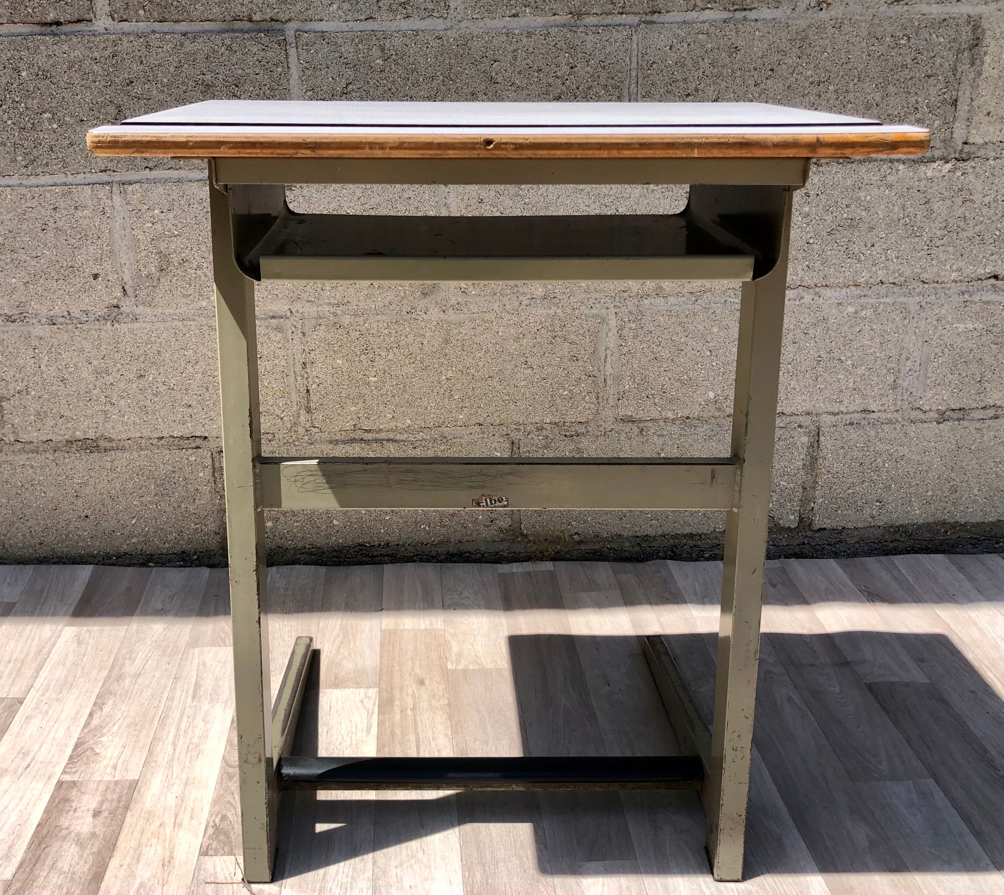 Vintage elbe industrial school office 1960 & tubax chair