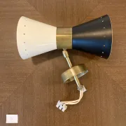 Vintage wall lamp "Diabolo" – 1950s style - black and white
