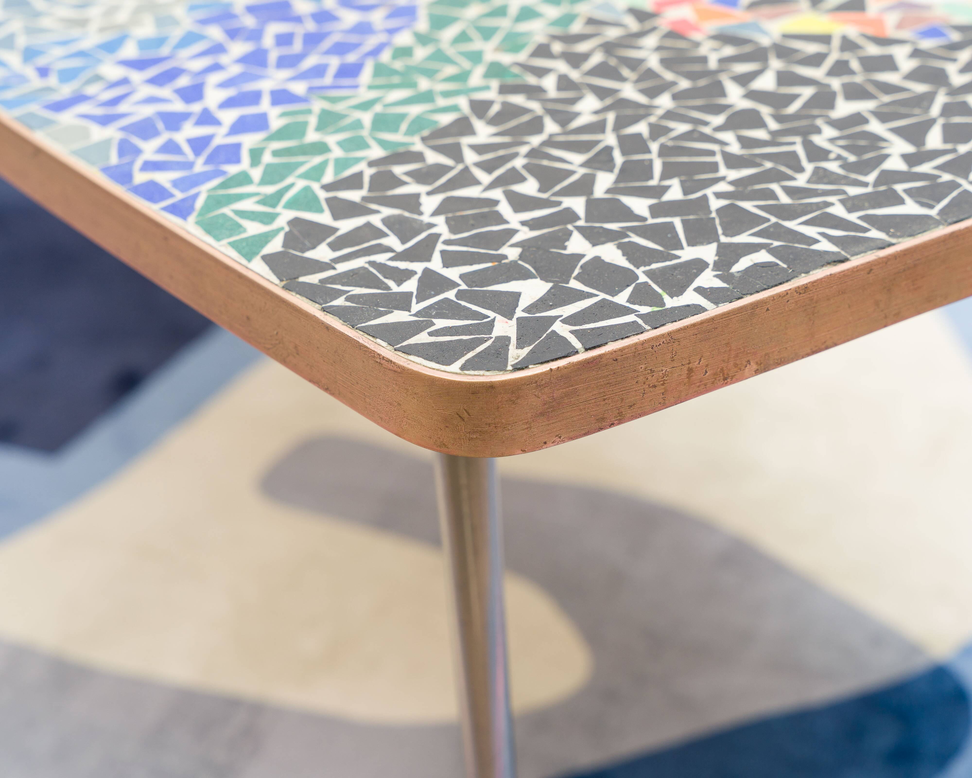 1950s coffee table. Berthold Müller, mosaic workshop, Oerlings