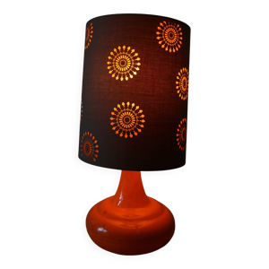 Lampe en ceramique orange