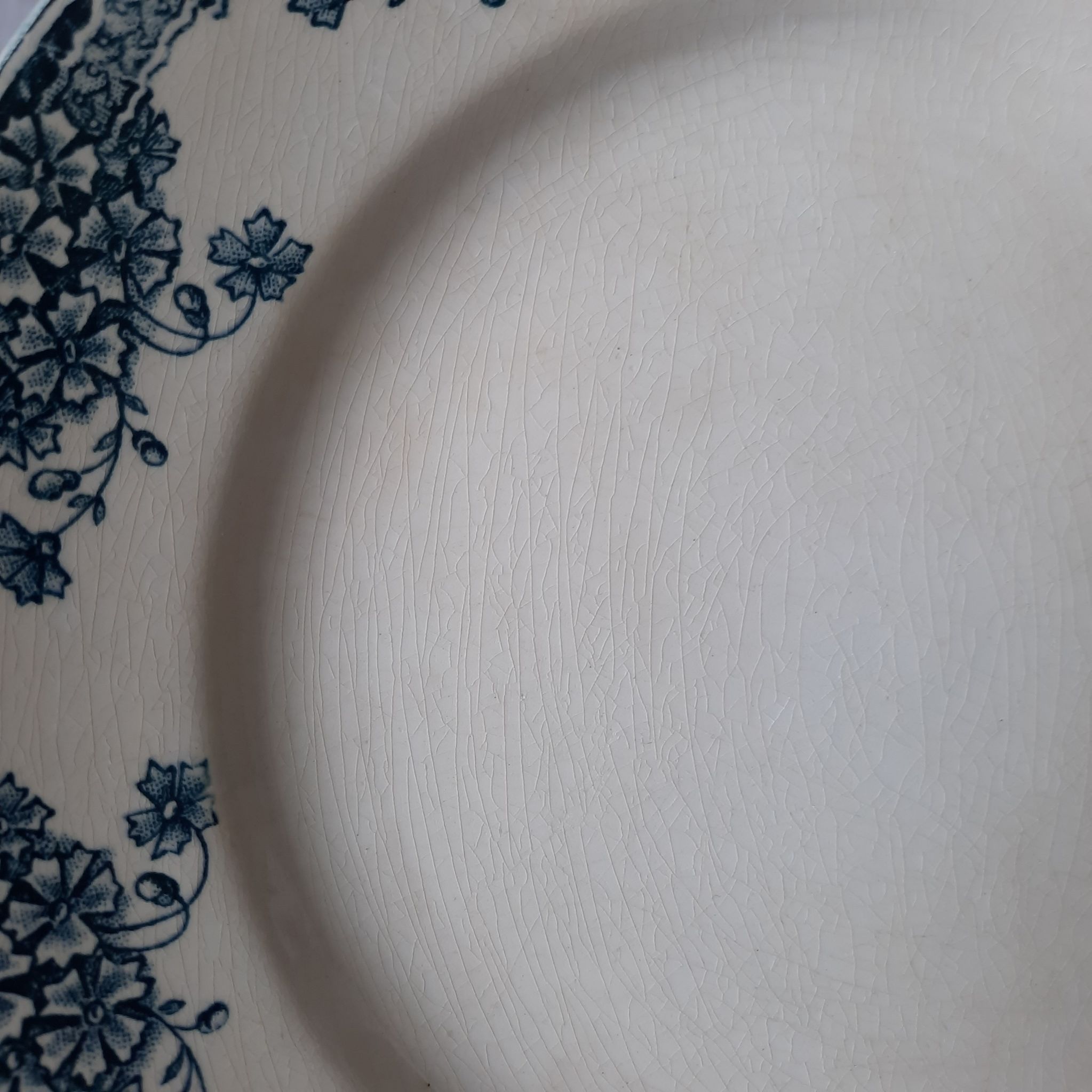 Old flat plates mismatched in iron earth accompanied by a serving dish