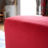 Completely renovated red velvet sofa