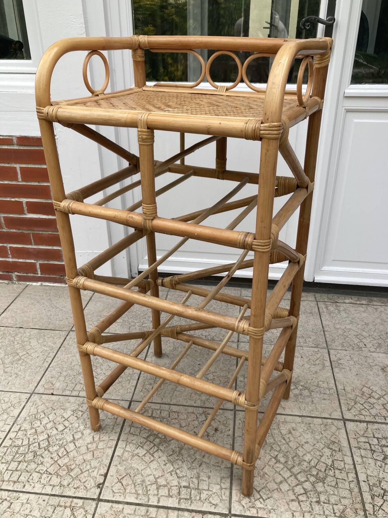 Vintage rattan chiffonier