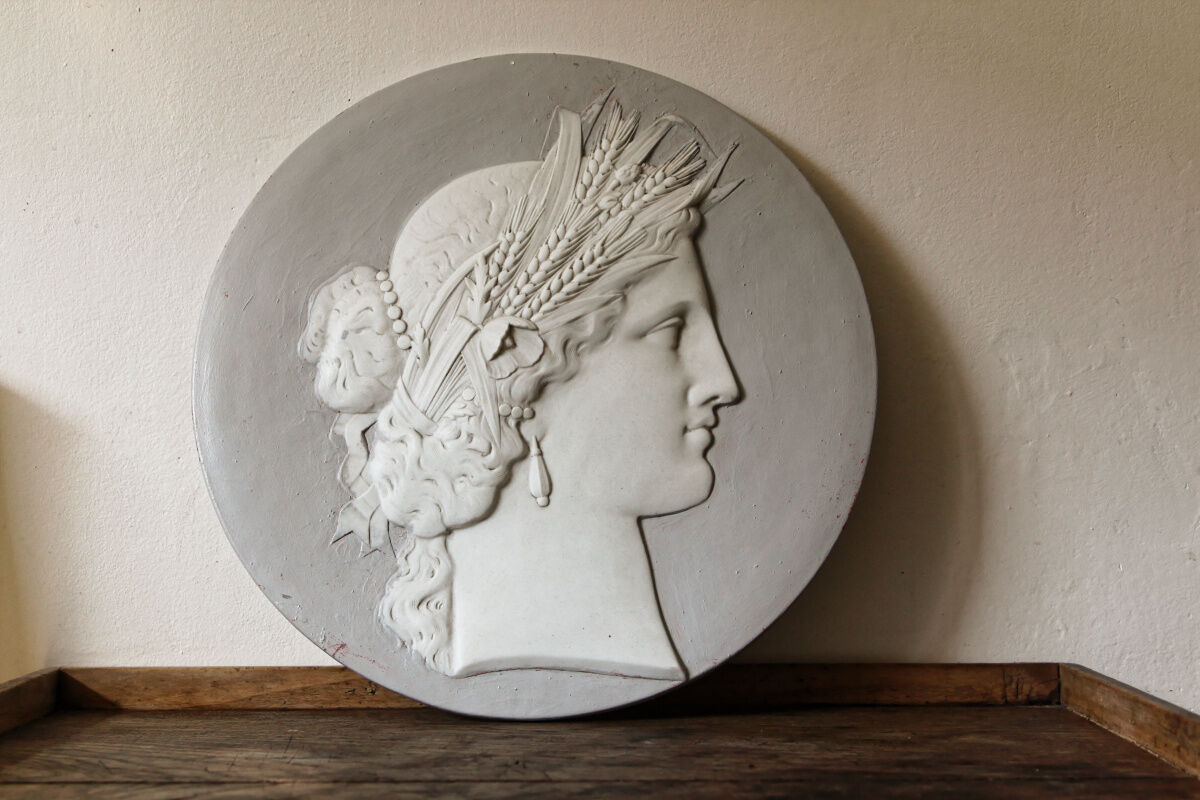 Plaster medallion, Ceres