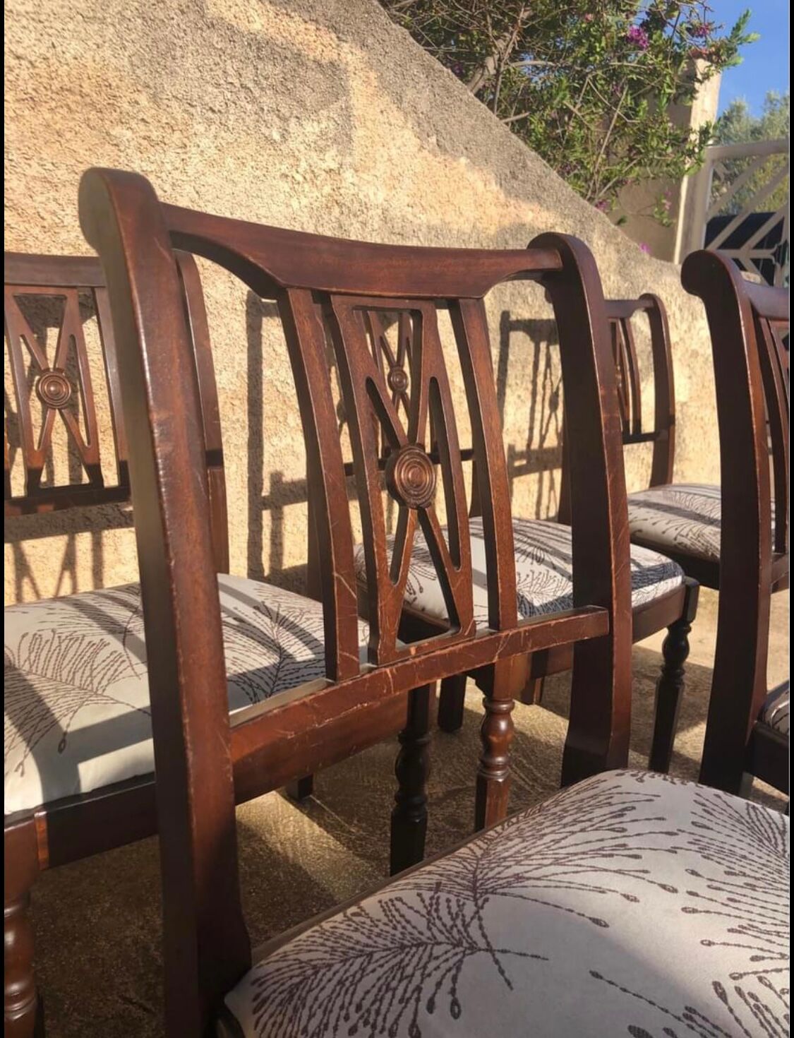 Set of 6 English style chairs