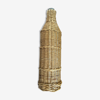 Vintage rattan bottle