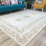 tapis de surface, tapis vintage, tapis turc, tapis fait à la main, 7 x 9,4 pi, RK 7893