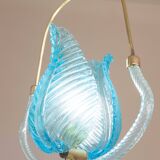 Lovely Blue Art Decò Barovier e Toso Pendant Light, 1930s