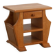 Mid-Century Blonde Oak Side Table, France 1980s