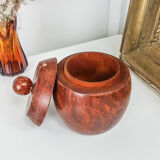 Vintage exotic wooden tobacco box