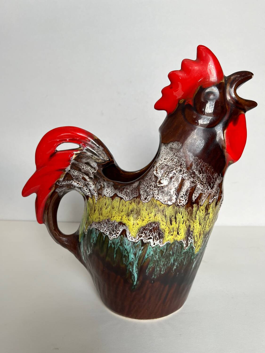 Vintage zoomorphic slip pitcher