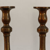 Pair of copper candle holders
