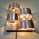 Chromed metal wall light, Goffredo Reggiani 1960s-70s